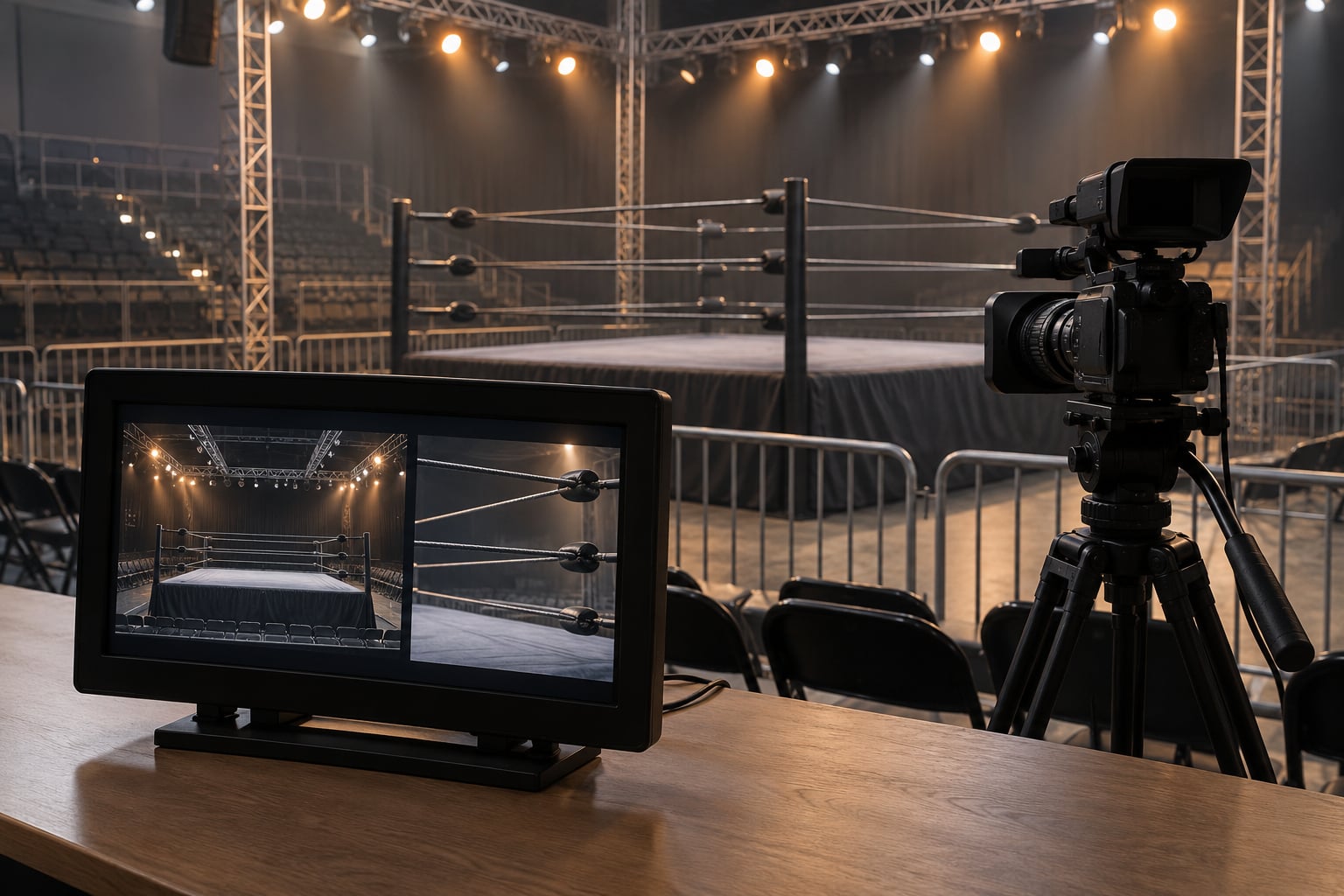 why wrestling matches look different on camera than live