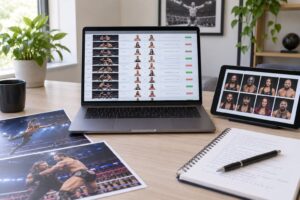 how to research a wrestler's full match history