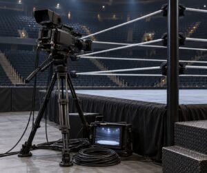 how a wrestling camera crew shoots a match