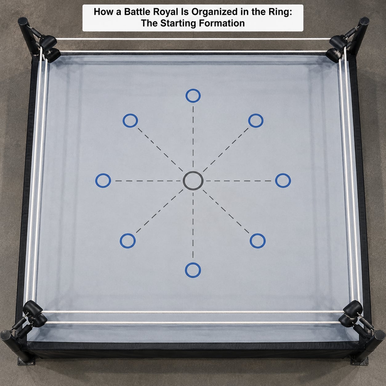 How a Battle Royal Is Organized in the Ring: The Starting Formation