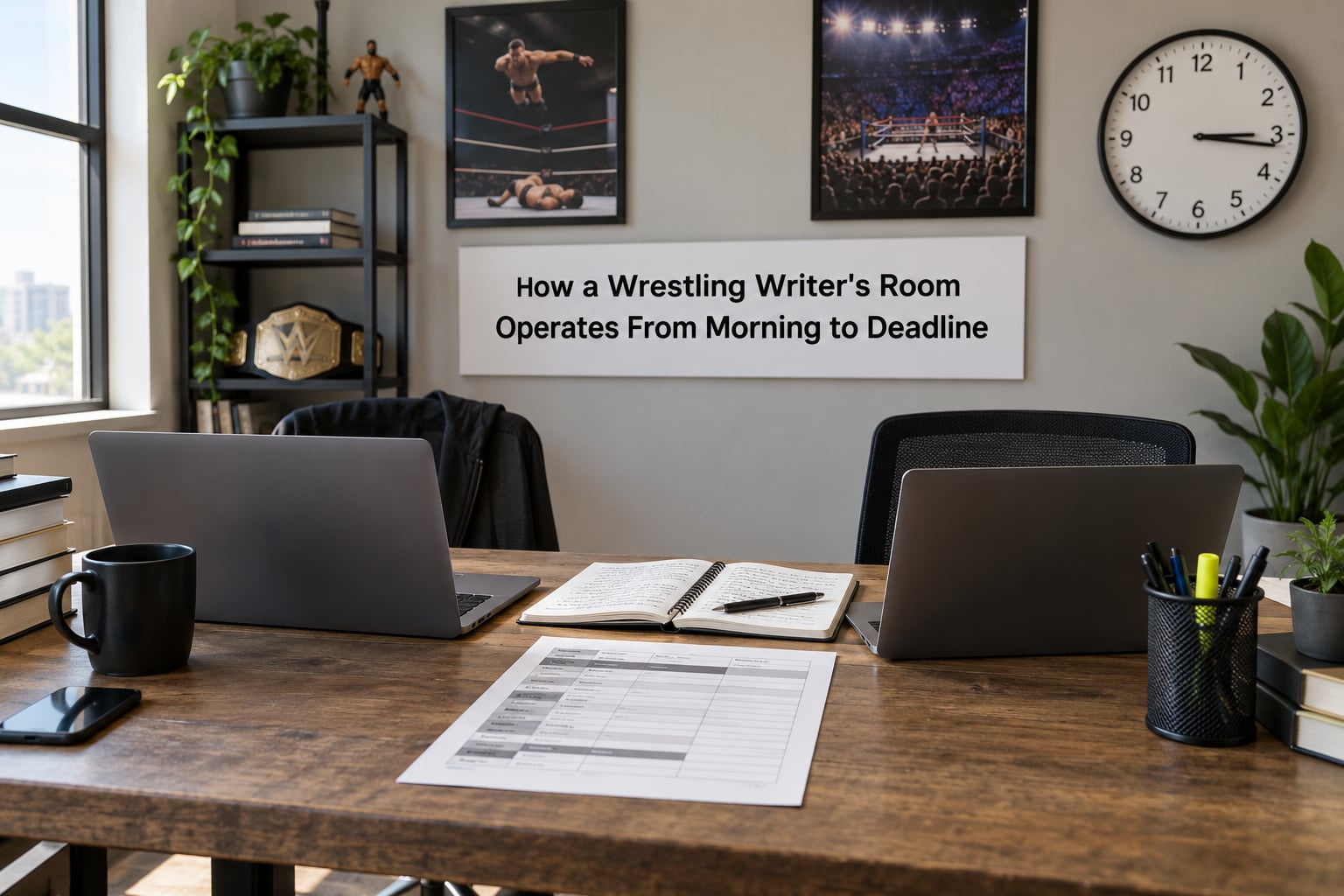 How a Wrestling Writer's Room Operates From Morning to Deadline
