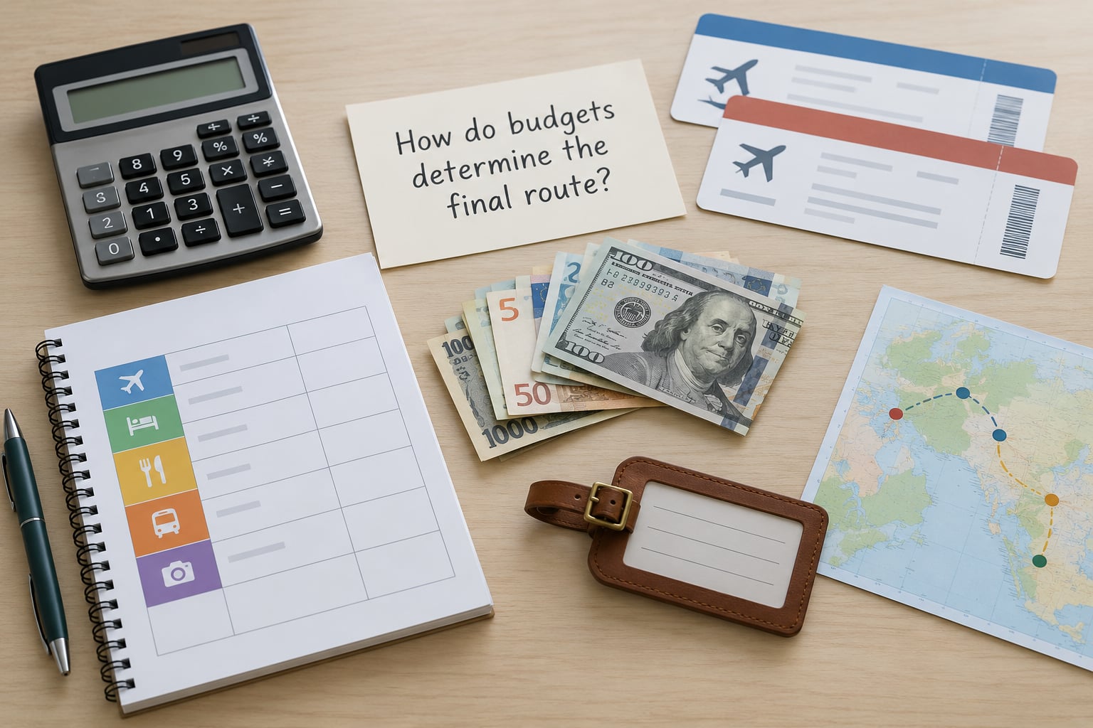 How do budgets determine the final route?
