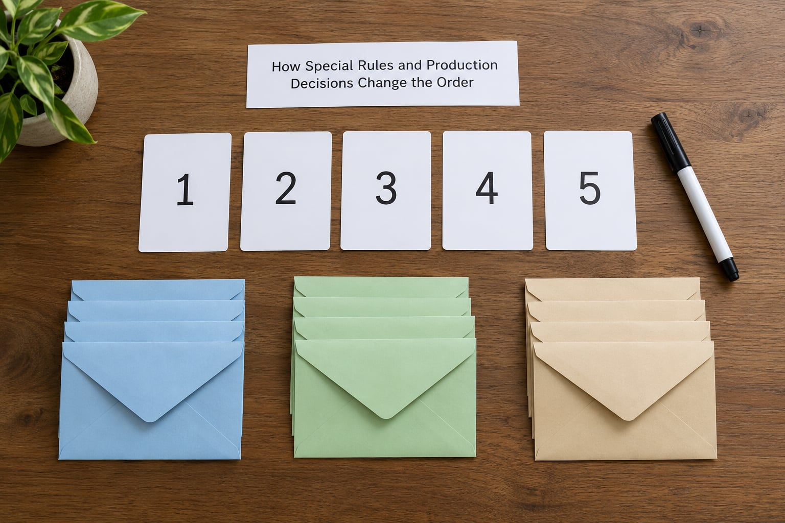 How Special Rules and Production Decisions Change the Order