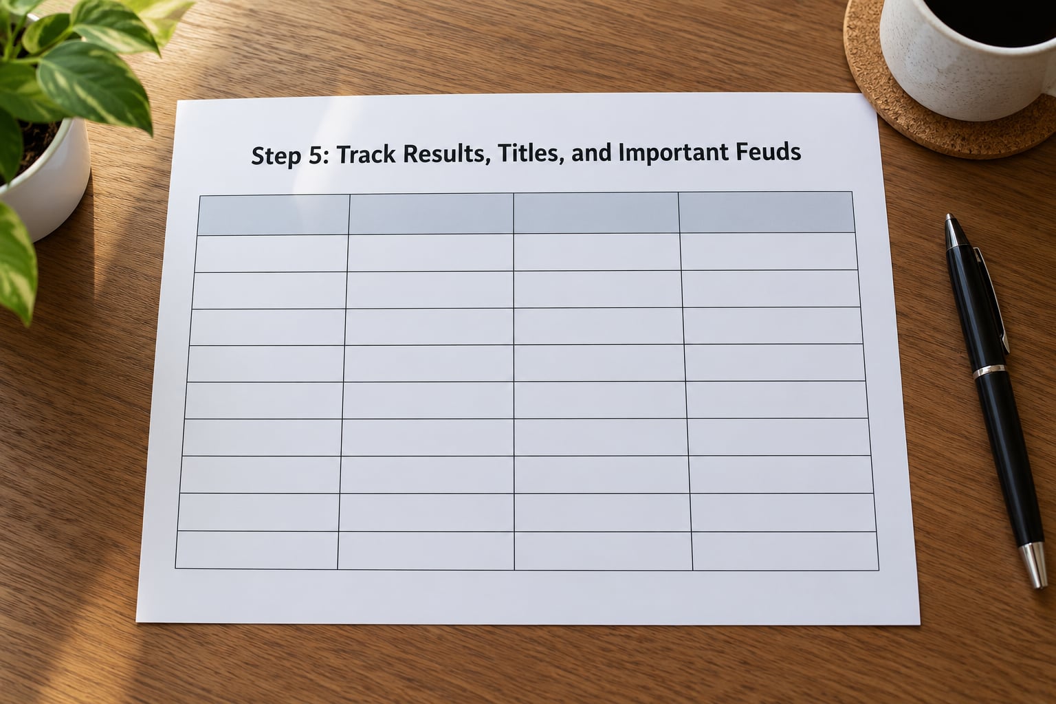 Step 5: Track Results, Titles, and Important Feuds