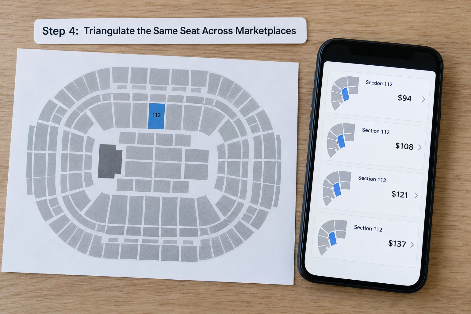 Step 4: Triangulate the Same Seat Across Marketplaces