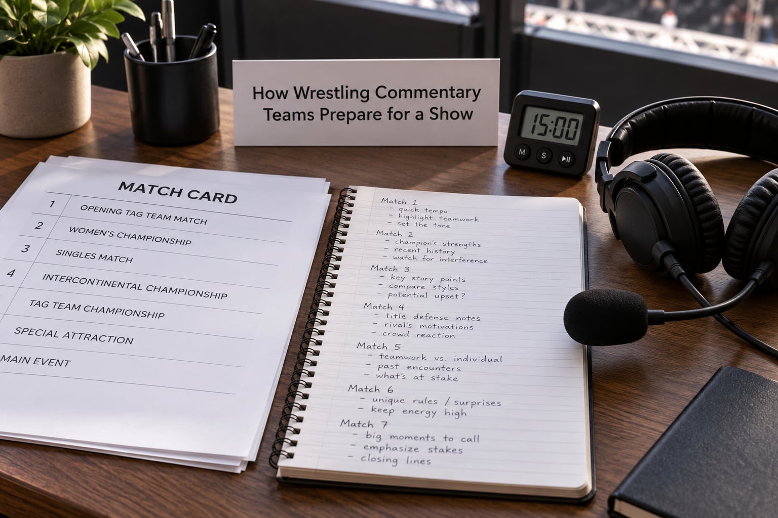 How Wrestling Commentary Teams Prepare for a Show