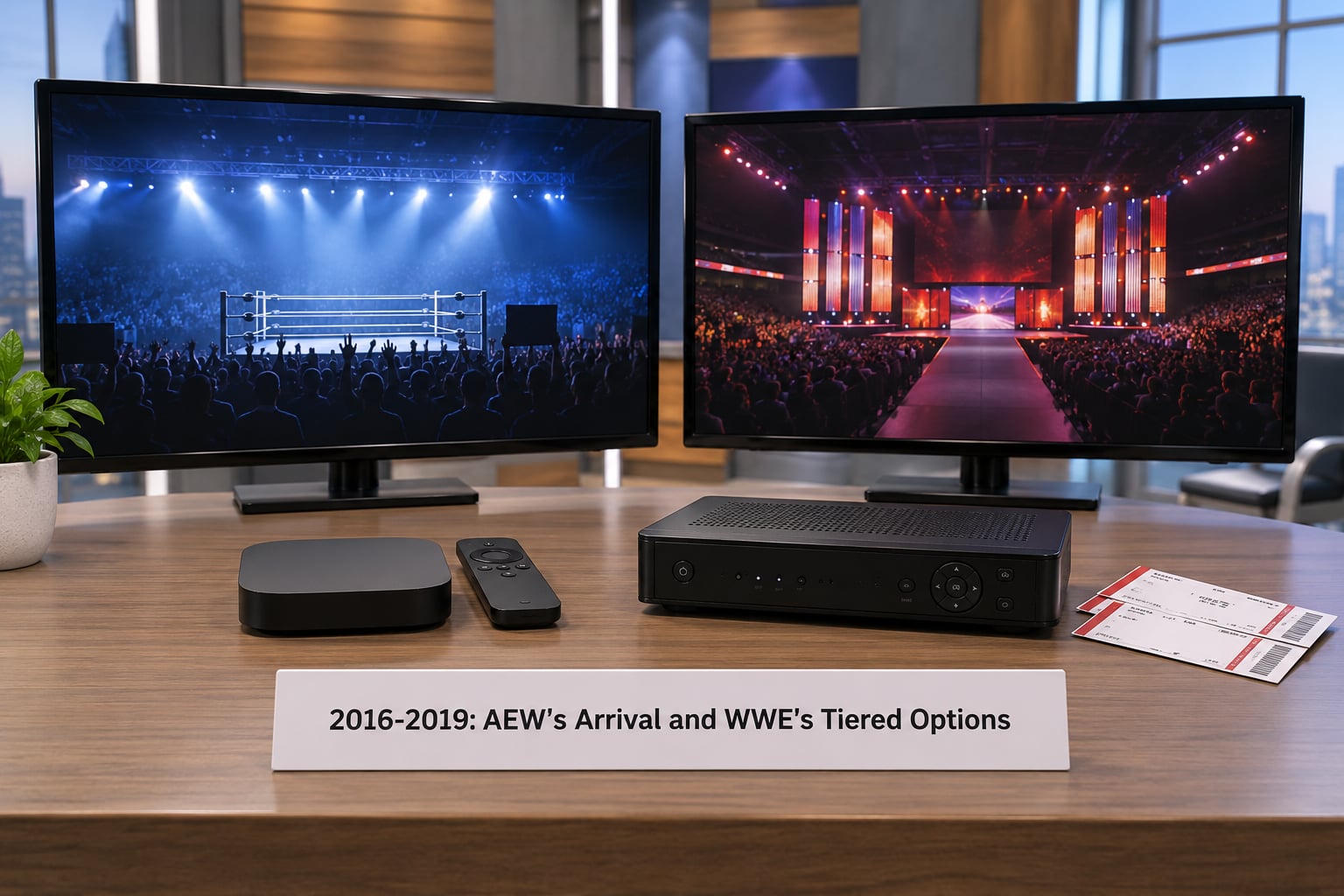 2016-2019: AEW's Arrival and WWE's Tiered Options