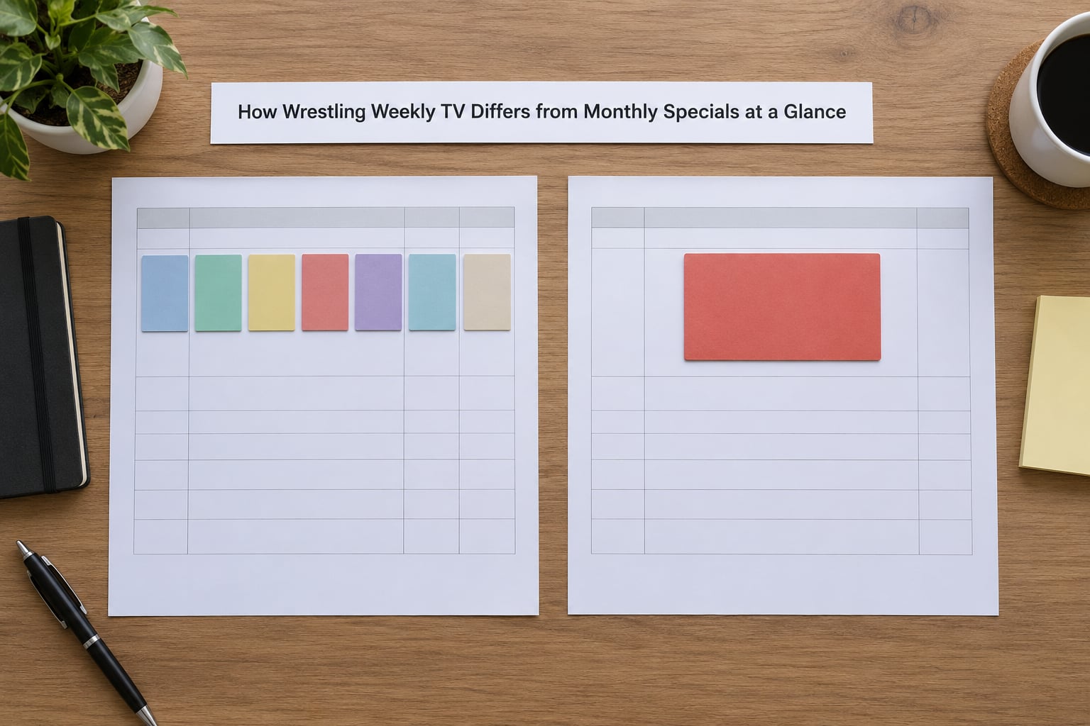 How Wrestling Weekly TV Differs from Monthly Specials at a Glance
