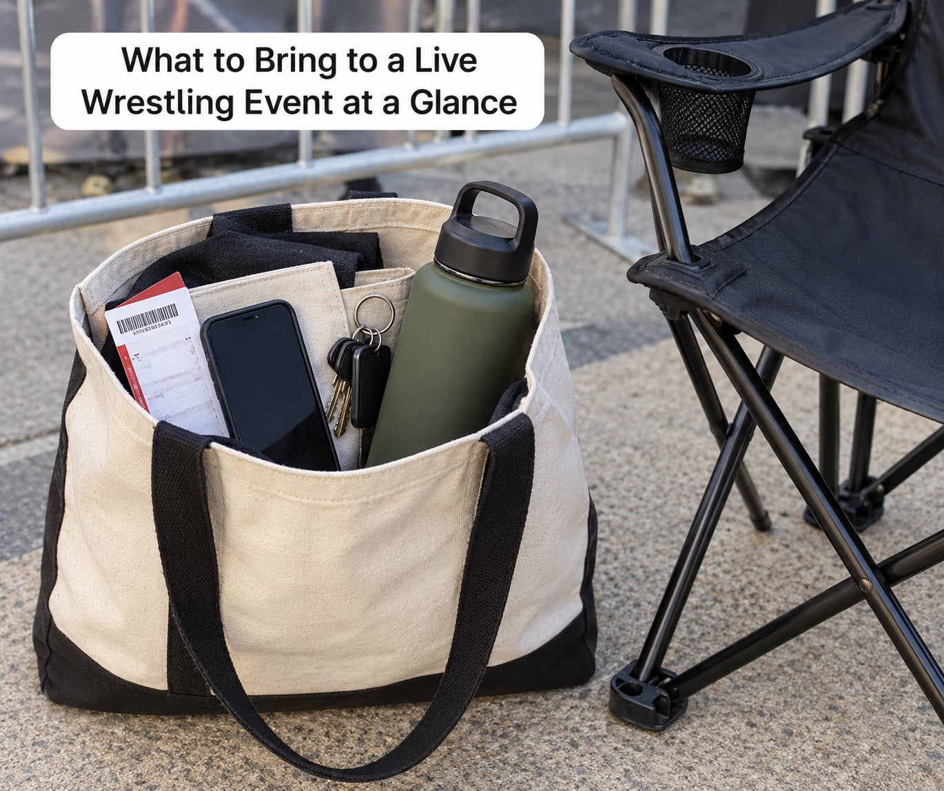 What to Bring to a Live Wrestling Event at a Glance