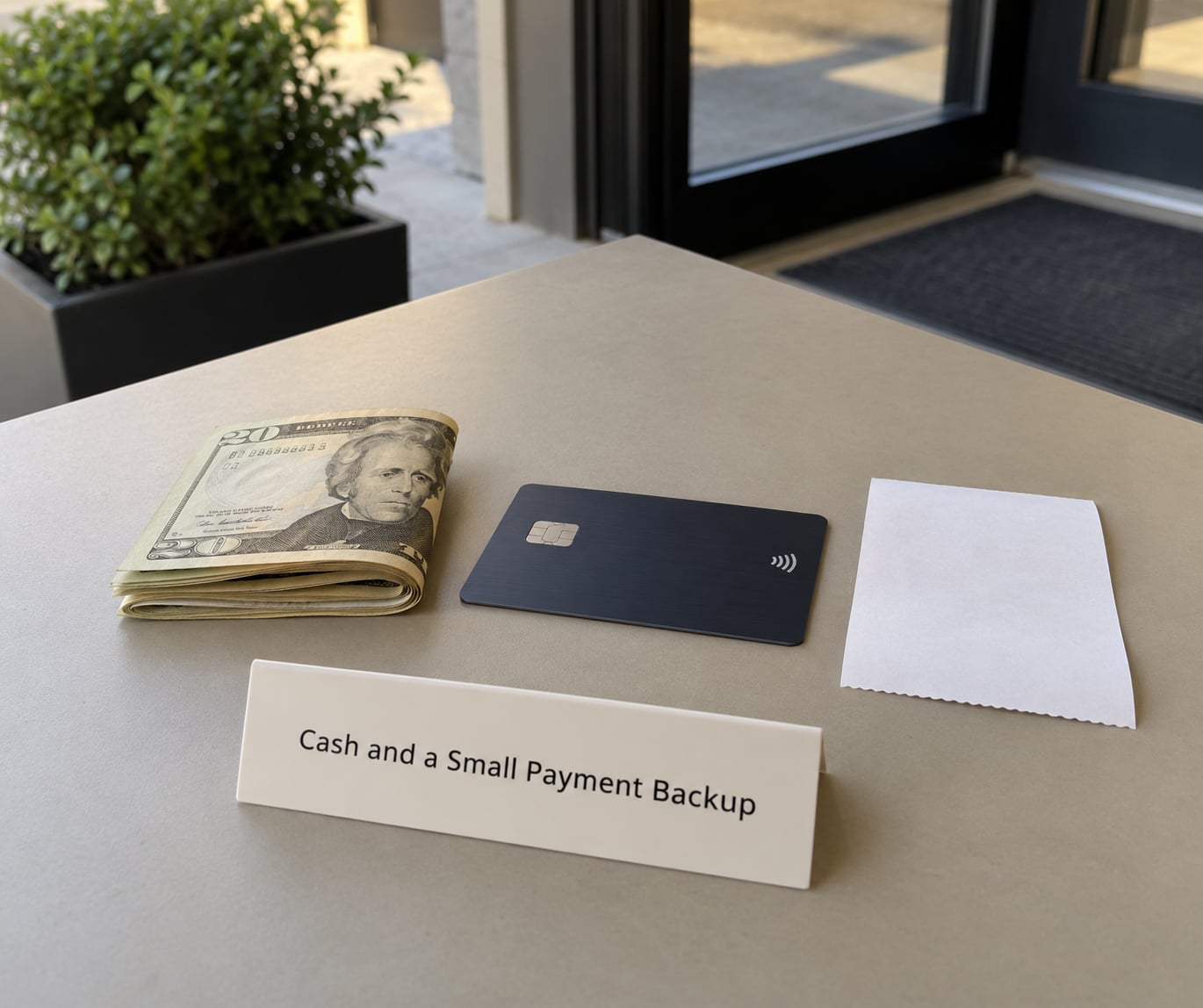 Cash and a Small Payment Backup