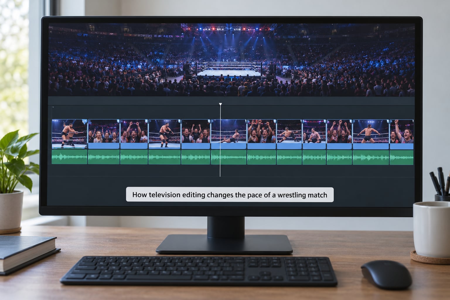 How television editing changes the pace of a wrestling match